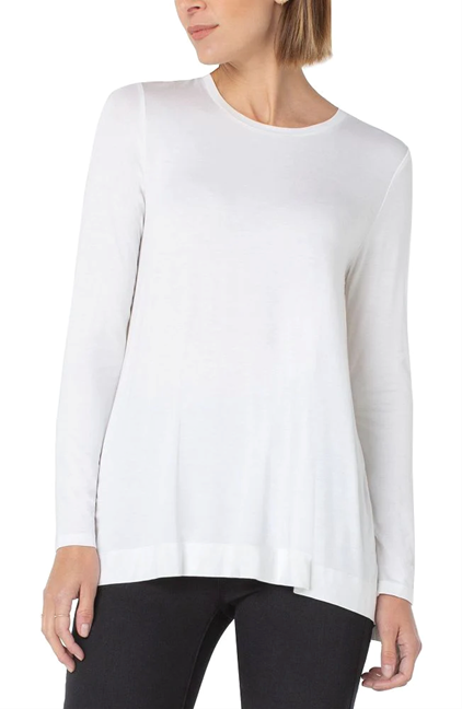 Pine Apparel "Liverpool" L/S Scoop Neck Modal Top-Snow