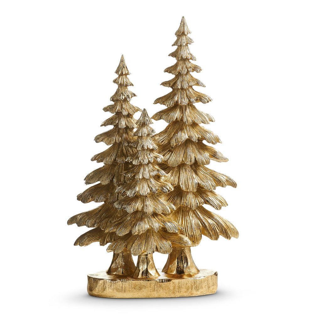 16" Gold Spruce Trees | RAZ Imports - From Me To You