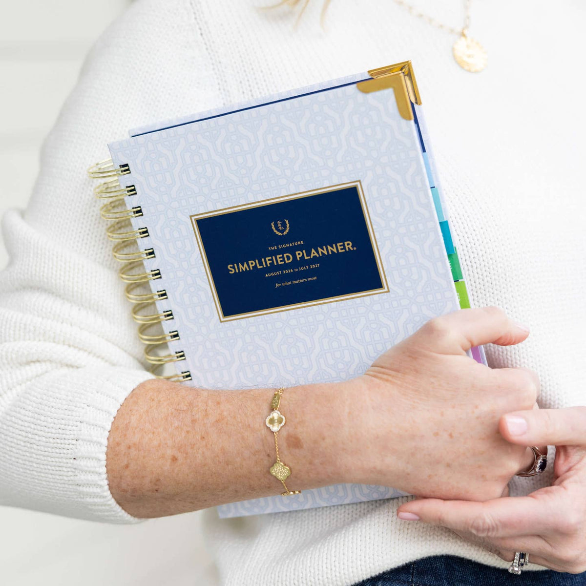2027 Spiral Daily Simplified Planner - Carolina Trellis - From Me To You