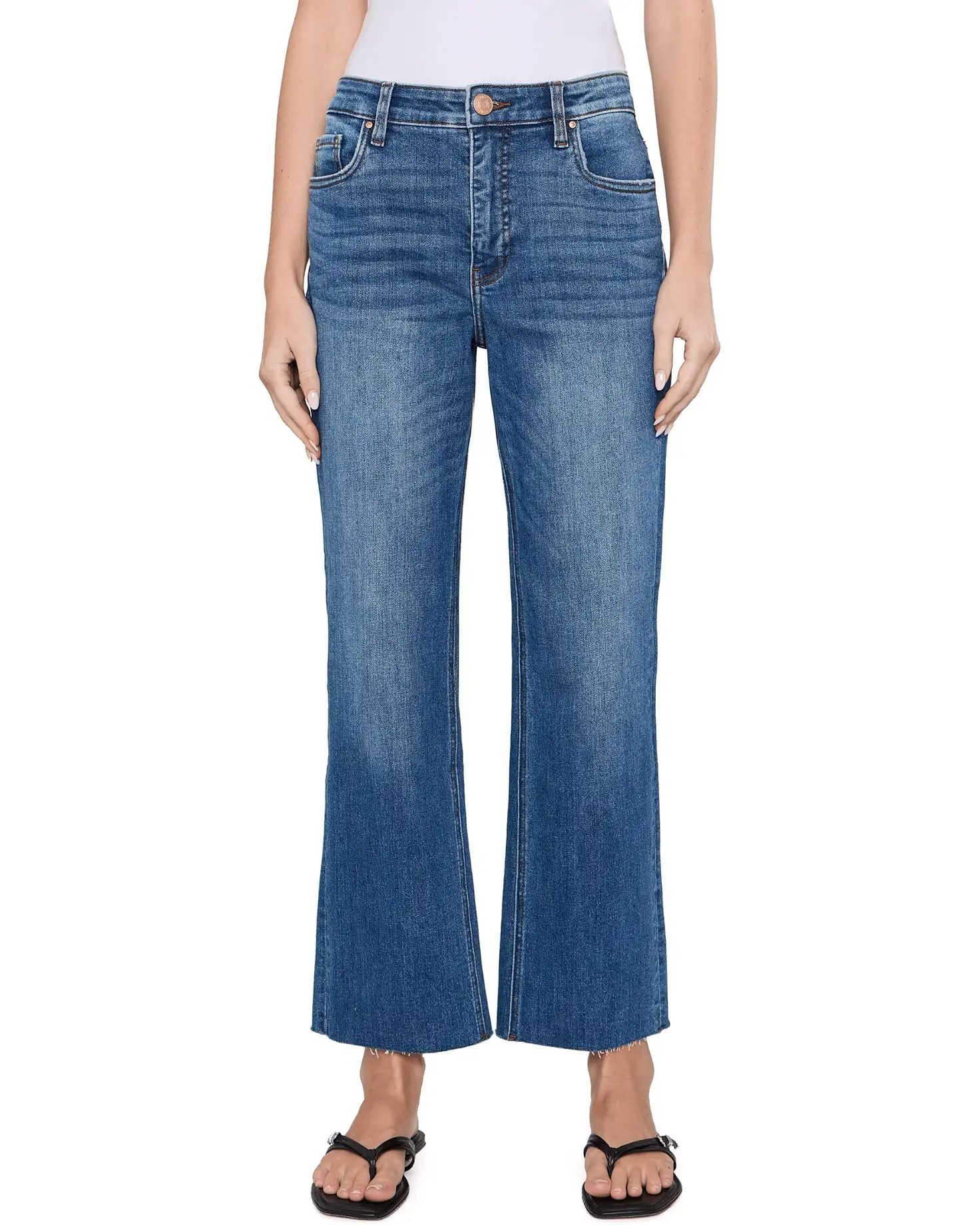 Kelsey High Rise Fab Ab Ankle Flare-NSet Leg-Leader Wash Medium