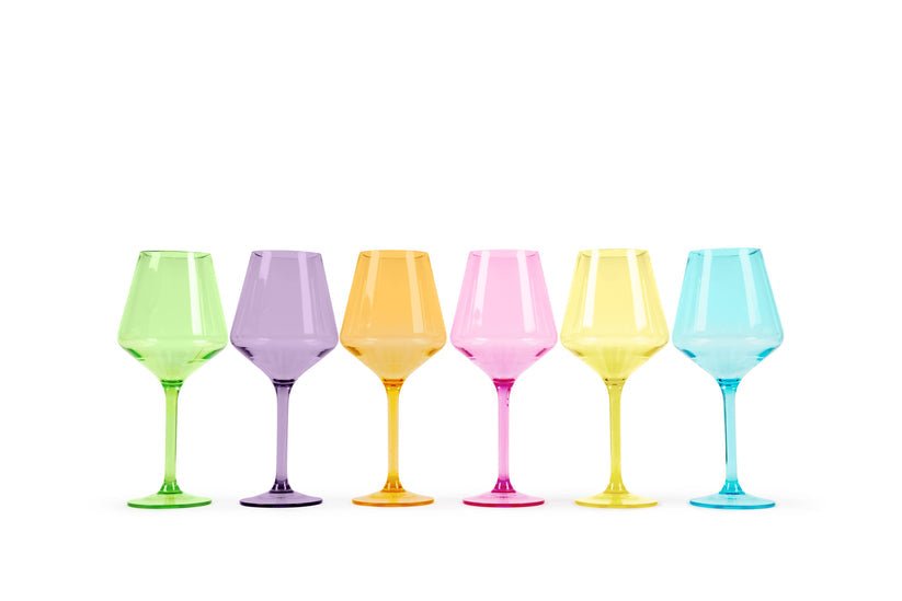 Acrylic Stemless Wine Glasses - Bright - From Me To You