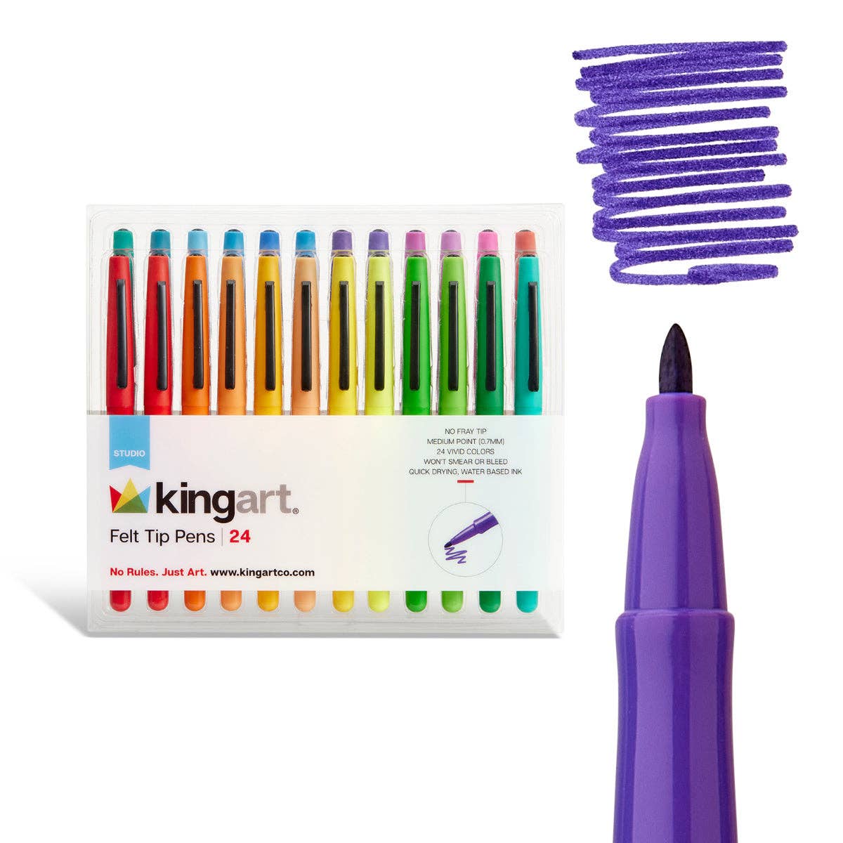 Felt Tip Pens - 24 Colors