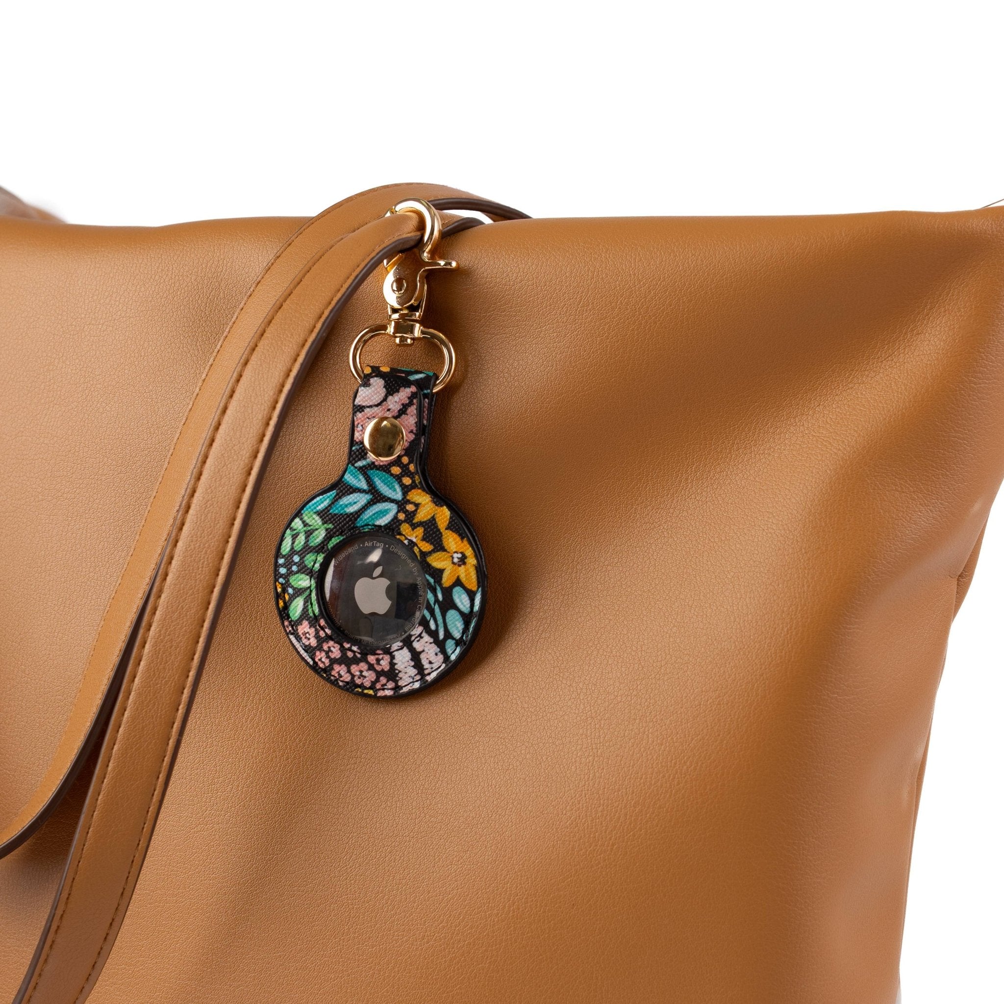 Black Floral AirTag Keychain - From Me To You