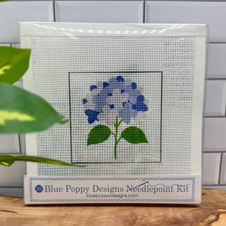 Blue Hydrangea Needlepoint Kit - From Me To You