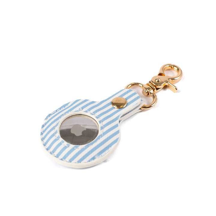 Blue Stripes AirTag Keychain - From Me To You