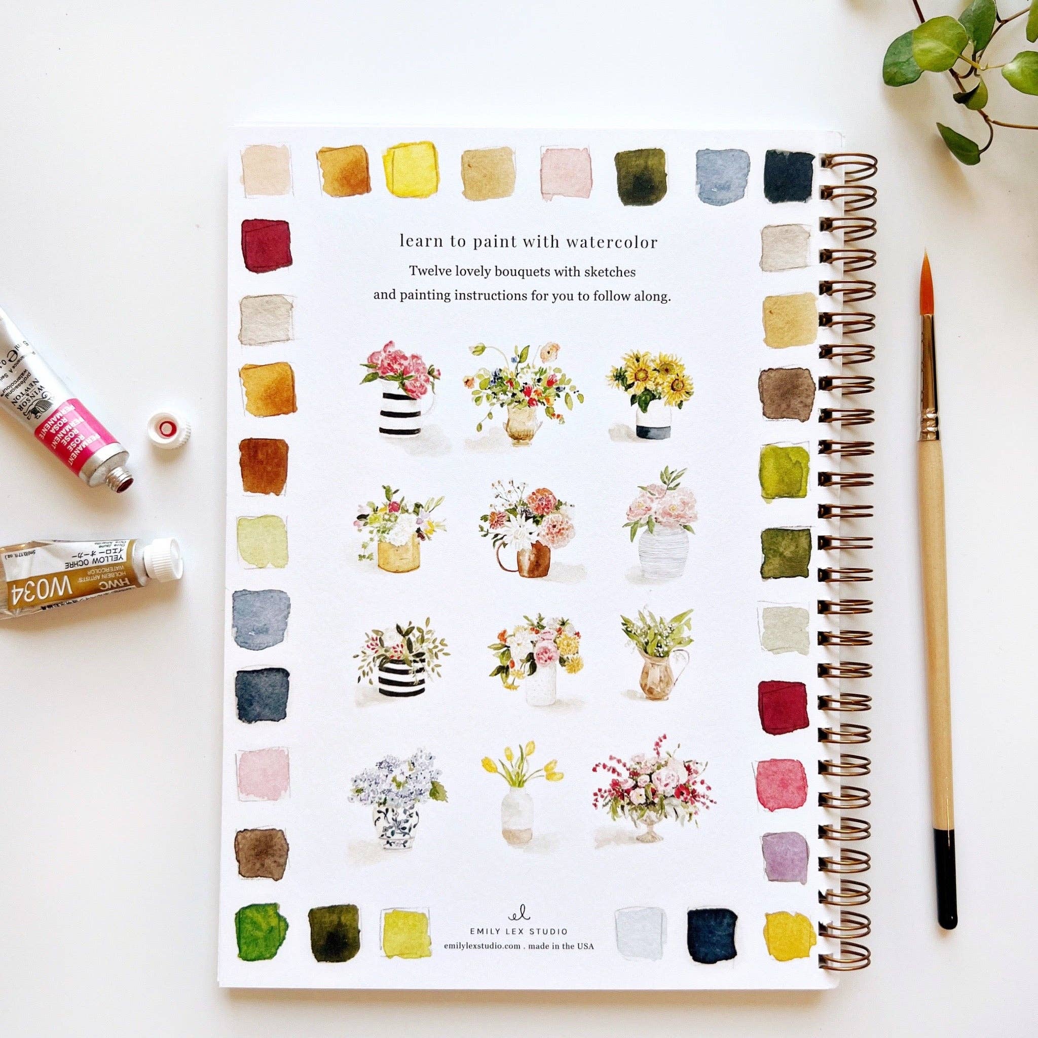 Bouquets watercolor workbook - From Me To You