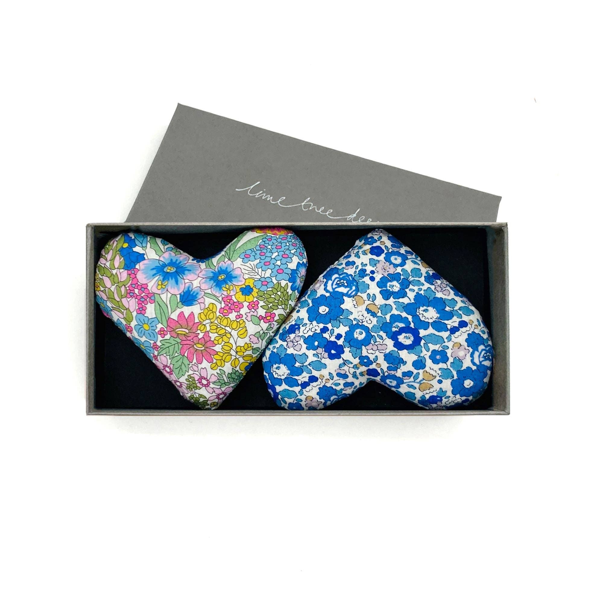 Box of 2 Lavender Hearts - Jack & Jill - From Me To You