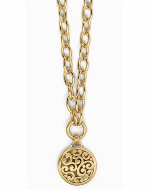 Brighton Contempo Medallion Charm Necklace Gold - From Me To You