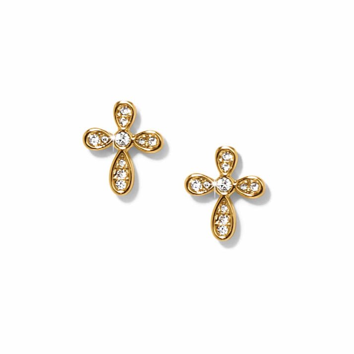 Brighton Enchanting Cross Post Earrings - GOLD - From Me To You