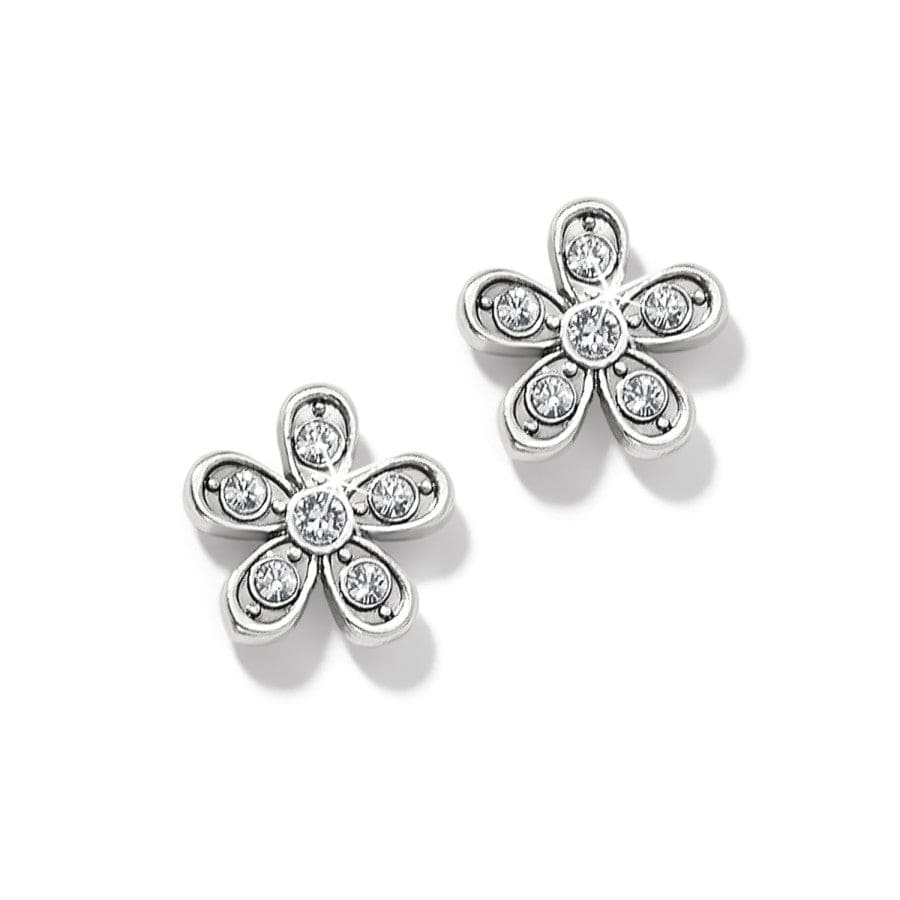 Brighton Enchanting Flower Silver Post Earrings - From Me To You
