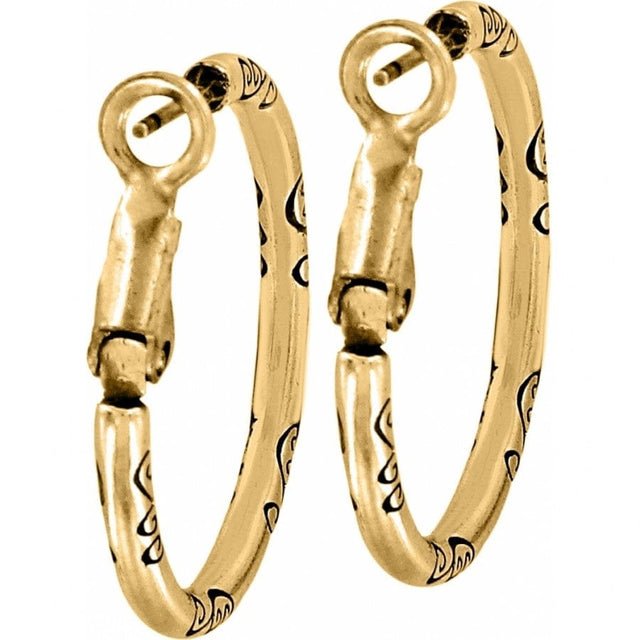Brighton Gold Small Hoop Charm Earrings - From Me To You