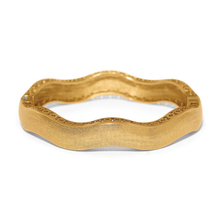Brighton Inner Circle Wide Hinged Bangle-Gold - From Me To You