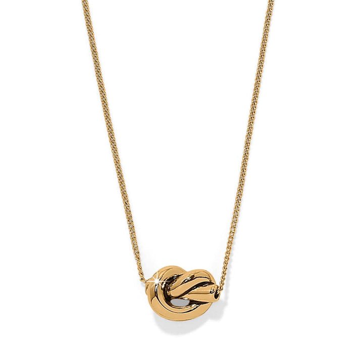 Brighton Interlok Single Knot Mini Necklace - Gold - From Me To You