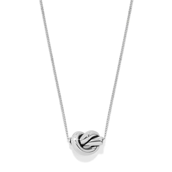 Brighton Interlok Single Knot Mini Necklace - Silver - From Me To You