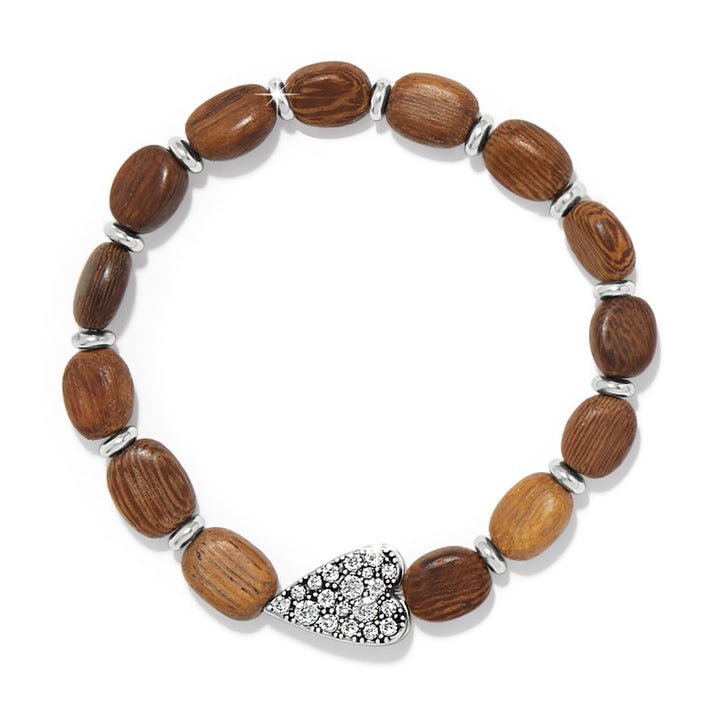 Brighton Love Messages B Love Wood Stretch Bracelet - From Me To You