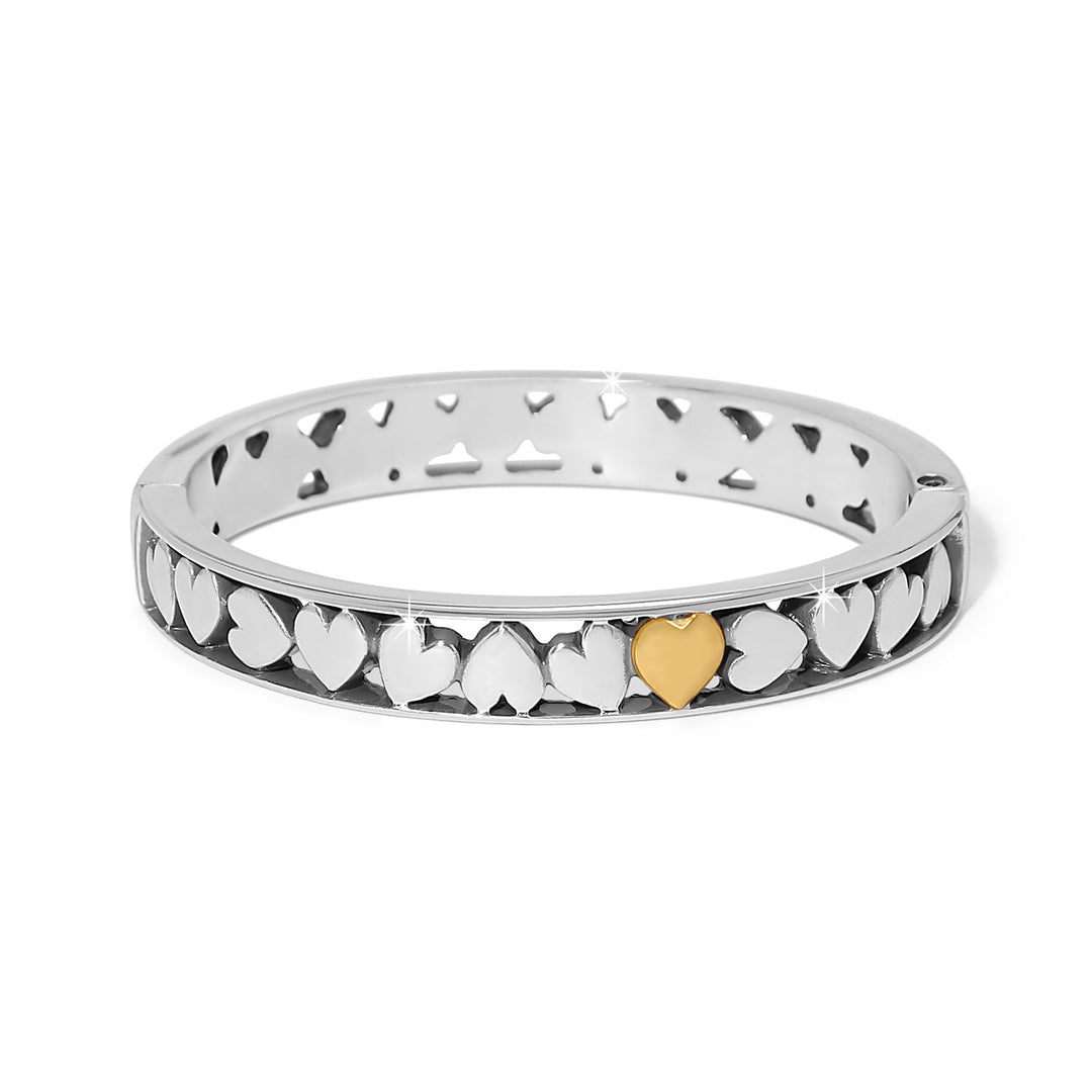 Brighton Mystery Of Love Hearts Hinged Bangle - From Me To You