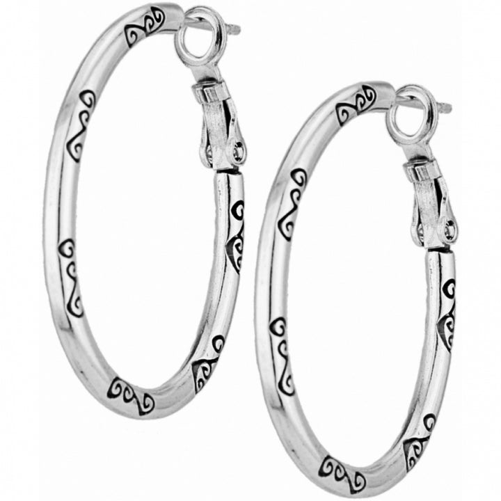 Brighton Oval Hoop Charm Earrings - Silver: JE0020 - From Me To You