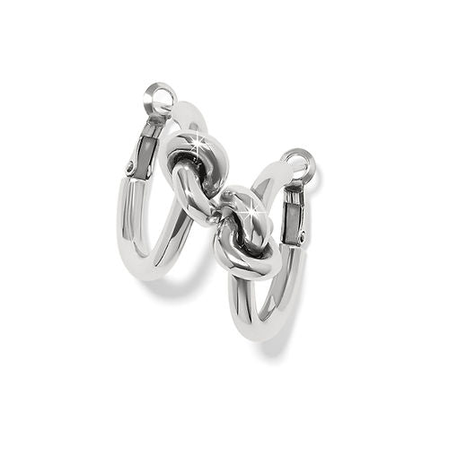 Brighton Silver Interlok Single Knot Hoop Earrings - From Me To You