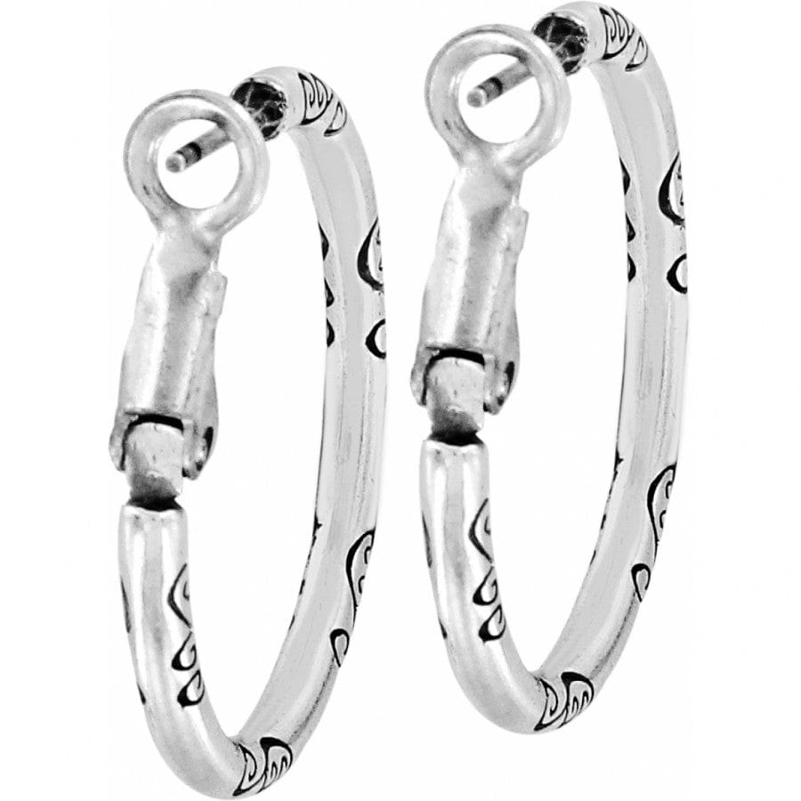 Brighton Silver Small Hoop Charm Earrings - From Me To You
