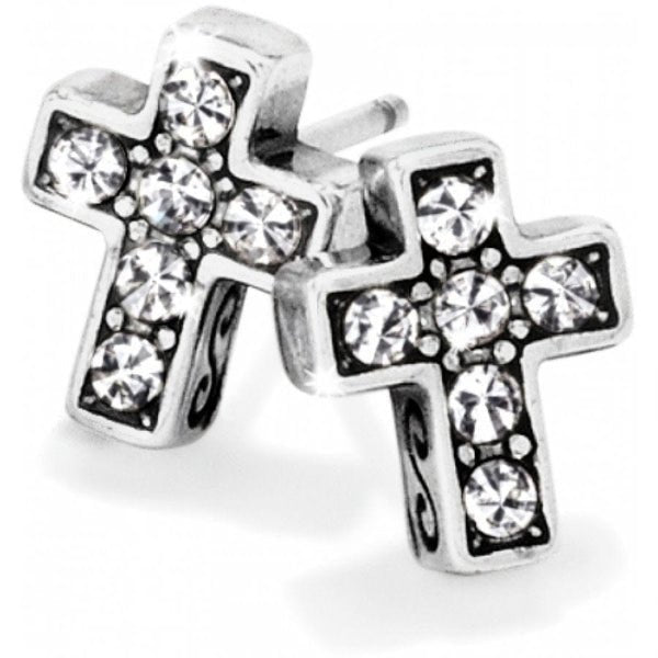 Brighton Starry Night Cross mini post earrings - From Me To You