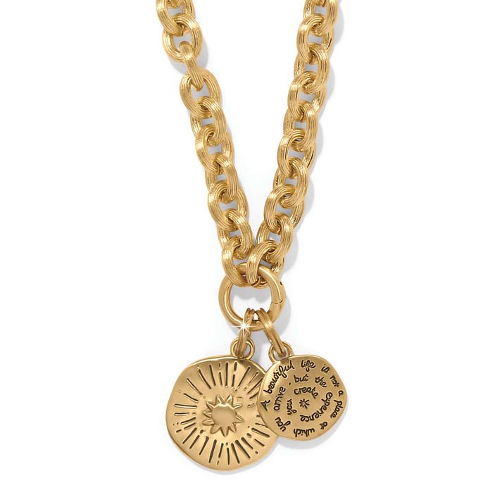 Brighton Token Lavish Link Charm Necklace - Gold - From Me To You