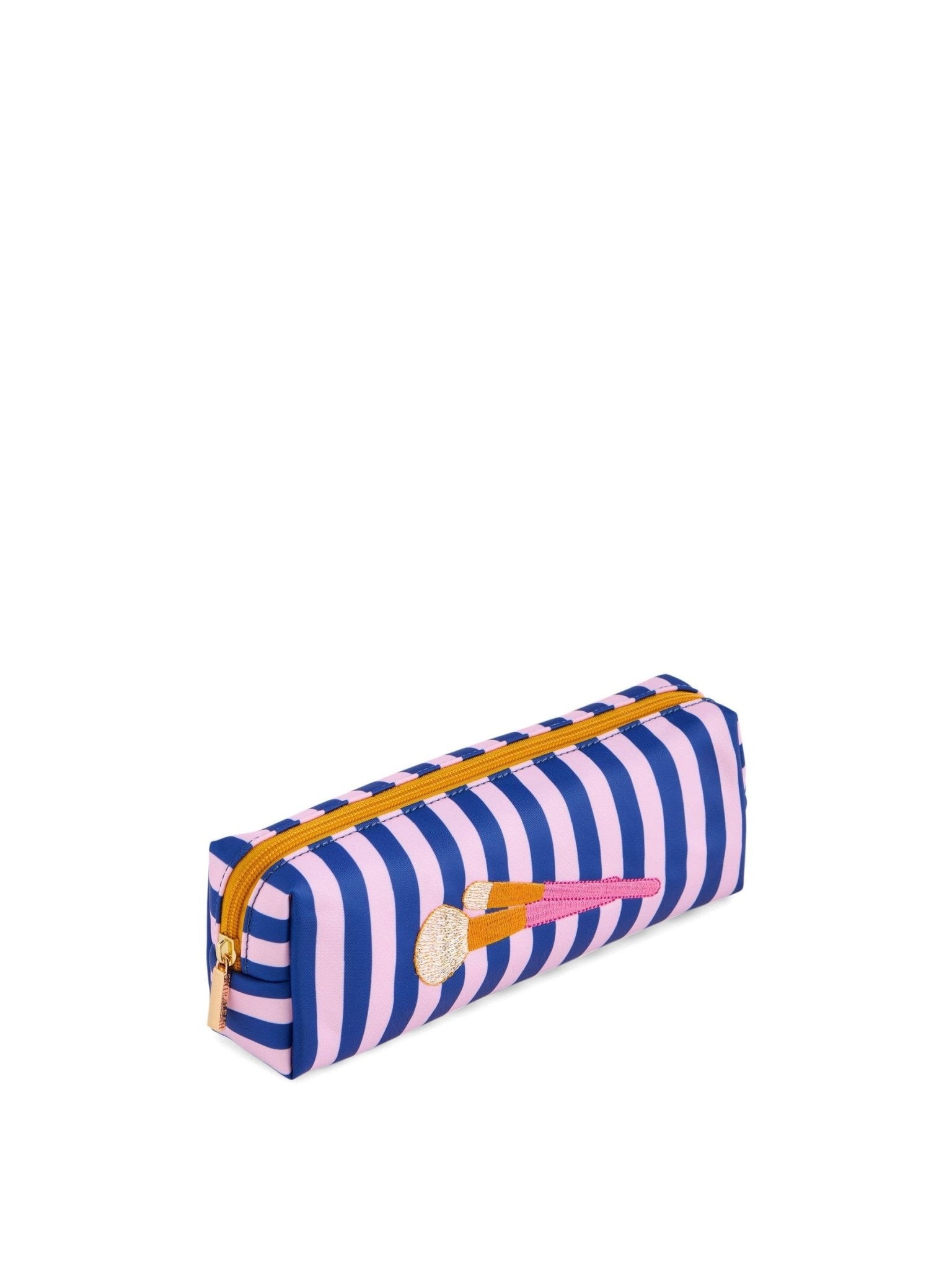 BRUSH ZIP POUCH,NAVY - From Me To You