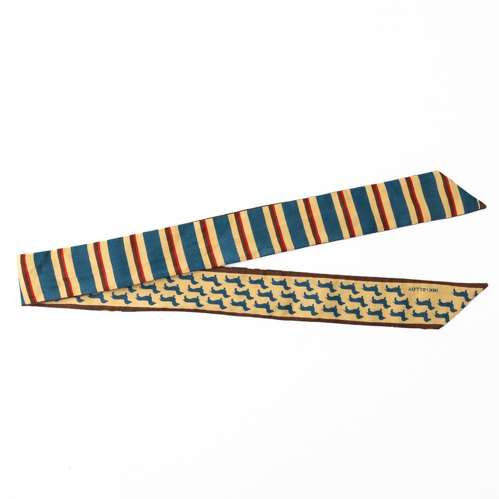 Camile Skinny Scarf Dachshund Print - From Me To You