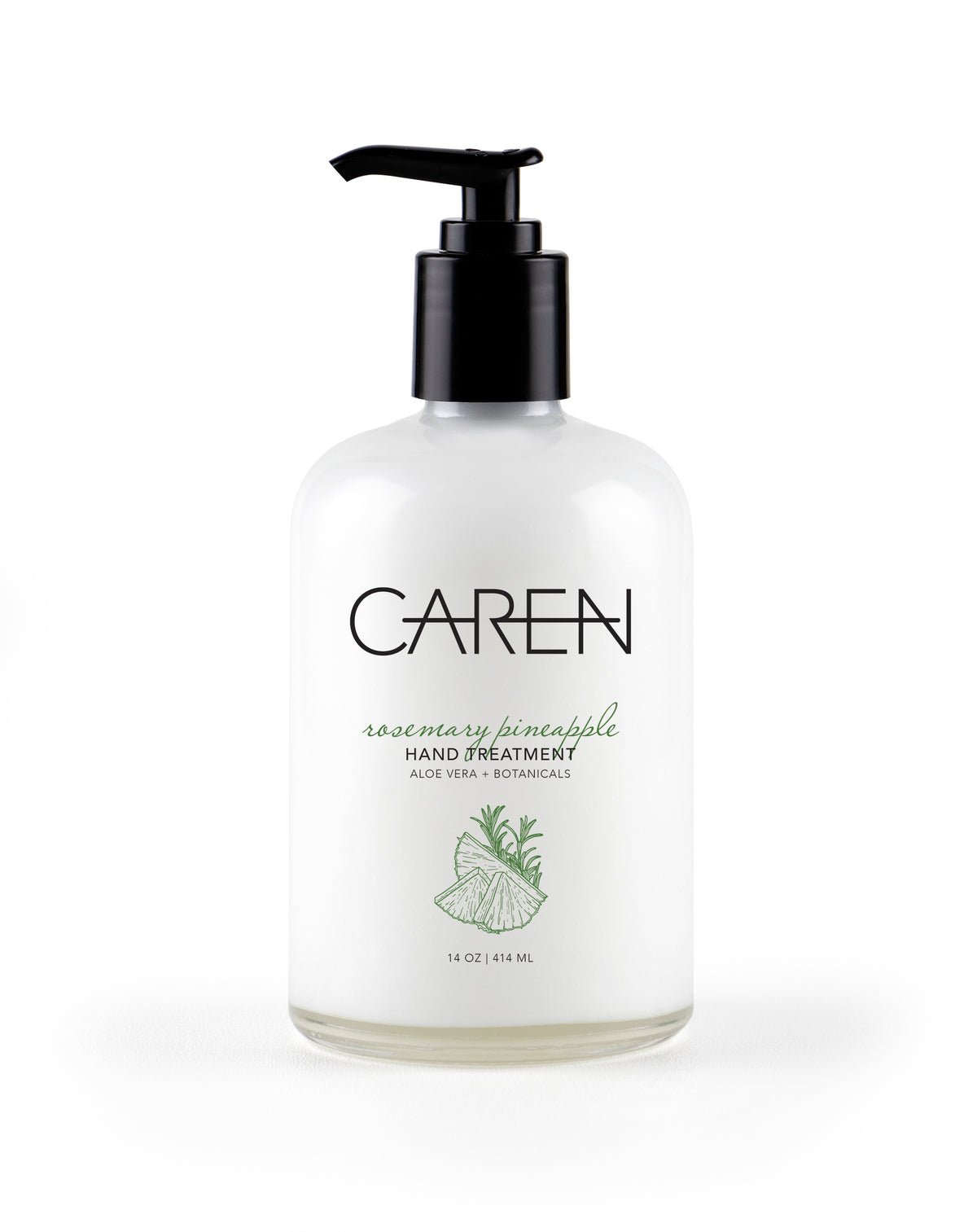 Caren Hand Treatment - Rosemary Pineapple - 14 oz Glass Bottle - From Me To You