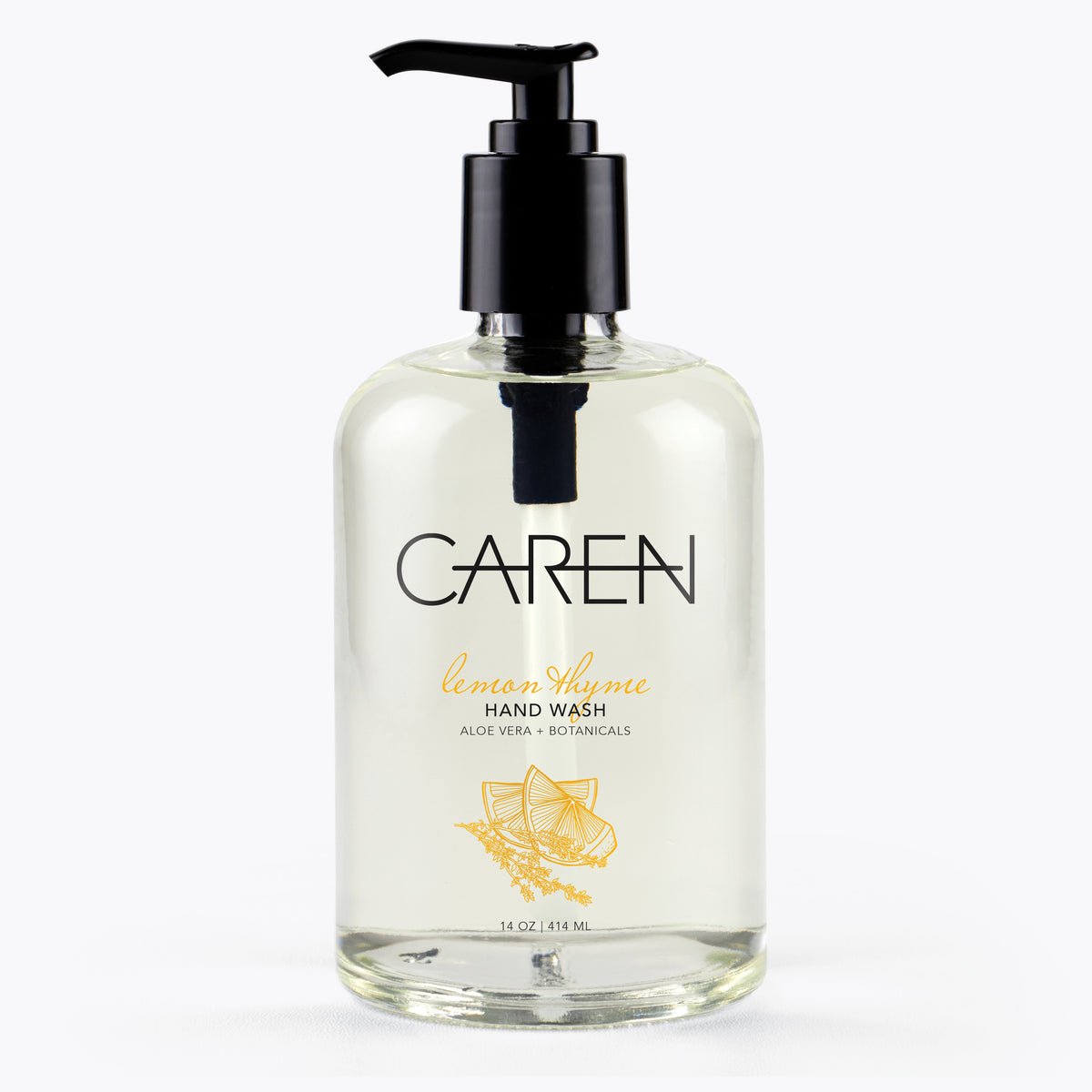 Caren Hand Wash - Lemon Thyme - 14 oz Glass Bottle - From Me To You