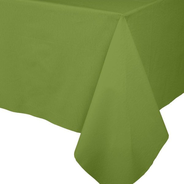 Caspari Paper Linen Solid Table Cover in Leaf Green - 1 Each - From Me To You