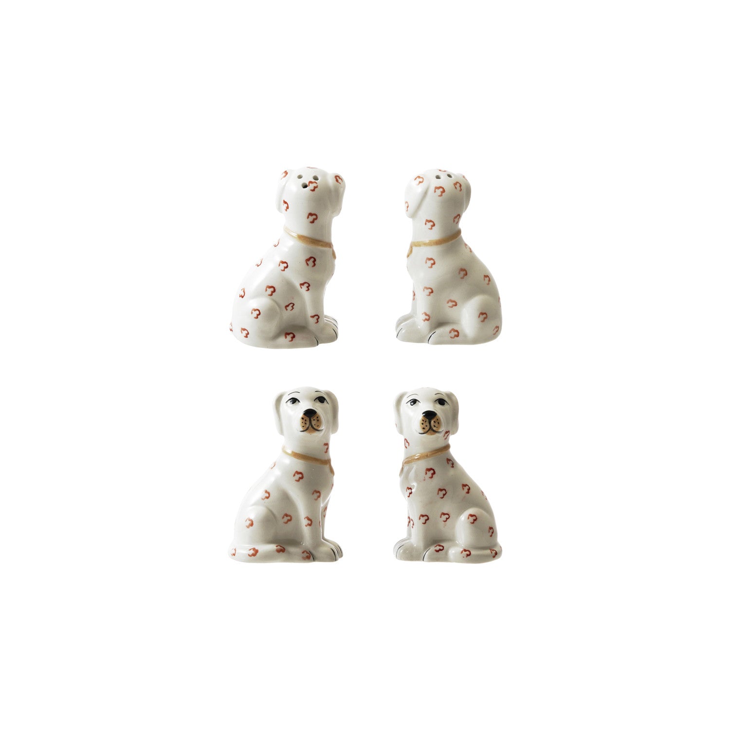 Ceramic Dog Shaped Salt & Pepper Shakers, Set of 2 - From Me To You