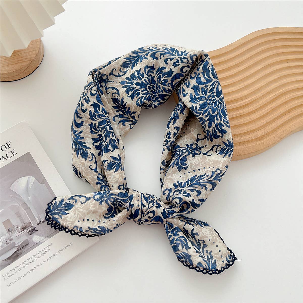 Cotton Linen Square Scarf for Women’s Neck Wrap - From Me To You