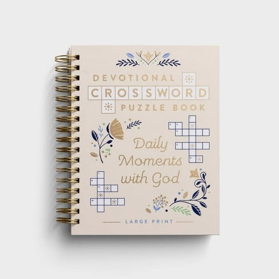 Daily Moments with God Devotional Crossword Puzzle Book - (Spiral Bound) - From Me To You