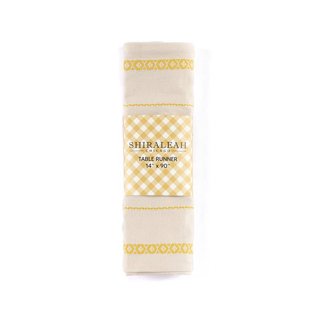 EMME STRIPE TABLE RUNNER, YELLOW