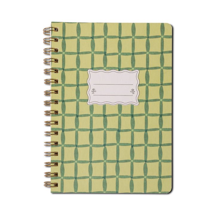 Designworks Mix Credit Small Twinwire Notebook - Green Lattice - From Me To You