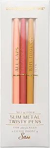 Designworks Mix Twisty Slim Metal Pen Set, Set of 4 - Cream - From Me To You