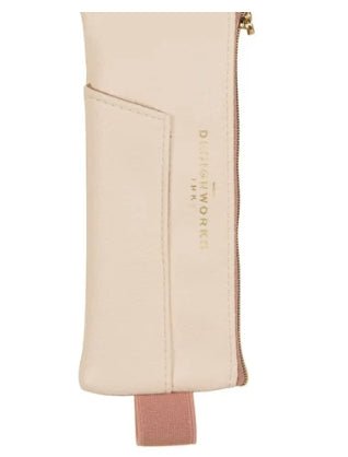 Designworks Vegan Leather Pen Pouch-Cream + Taupe - From Me To You