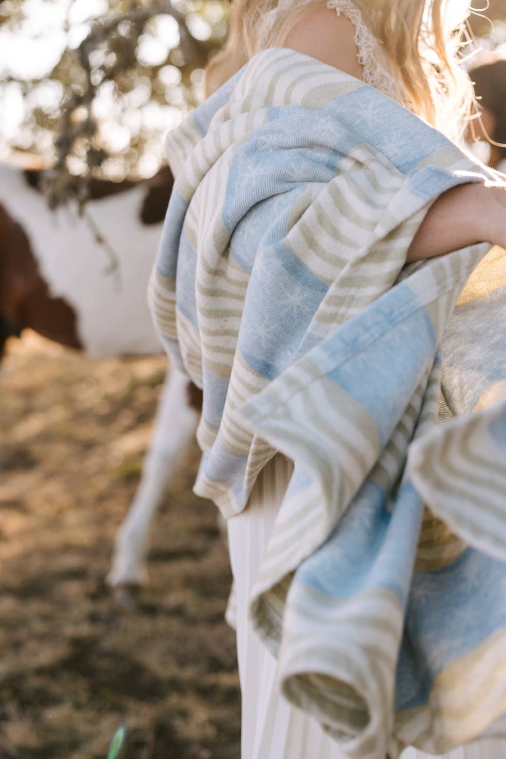Dorothy Stripe Lightweight Blanket - From Me To You