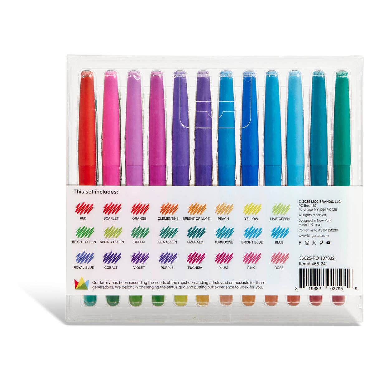 Felt Tip Pens - 24 Colors