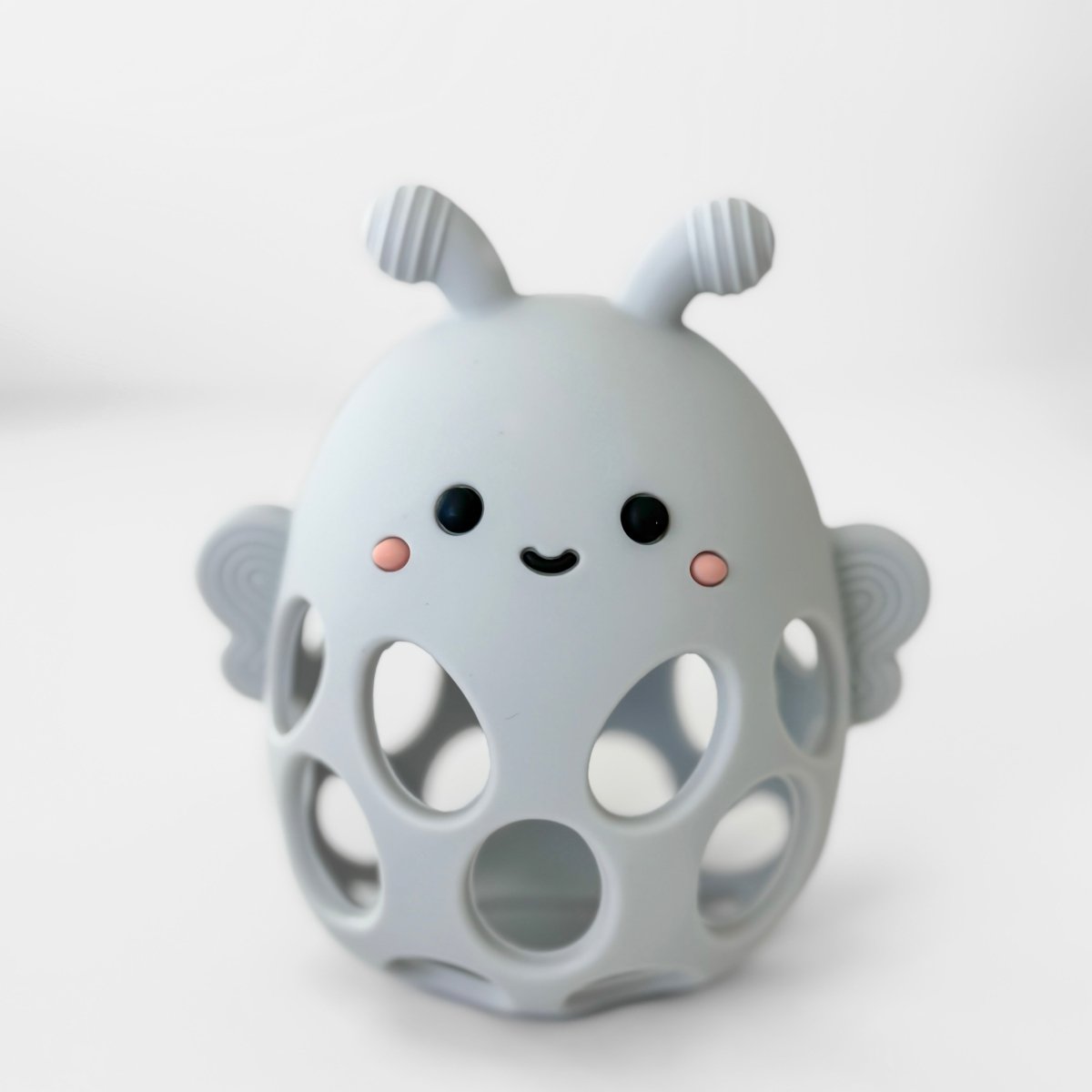 Garden Party Collection - Honey Bee Teether Whisper Gray