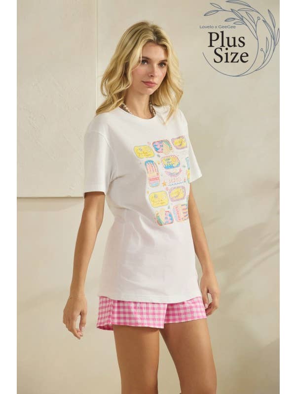 Gee Gee - Sardine Can Graphic Short Sleeve Tee - PLUS SIZE - From Me To You