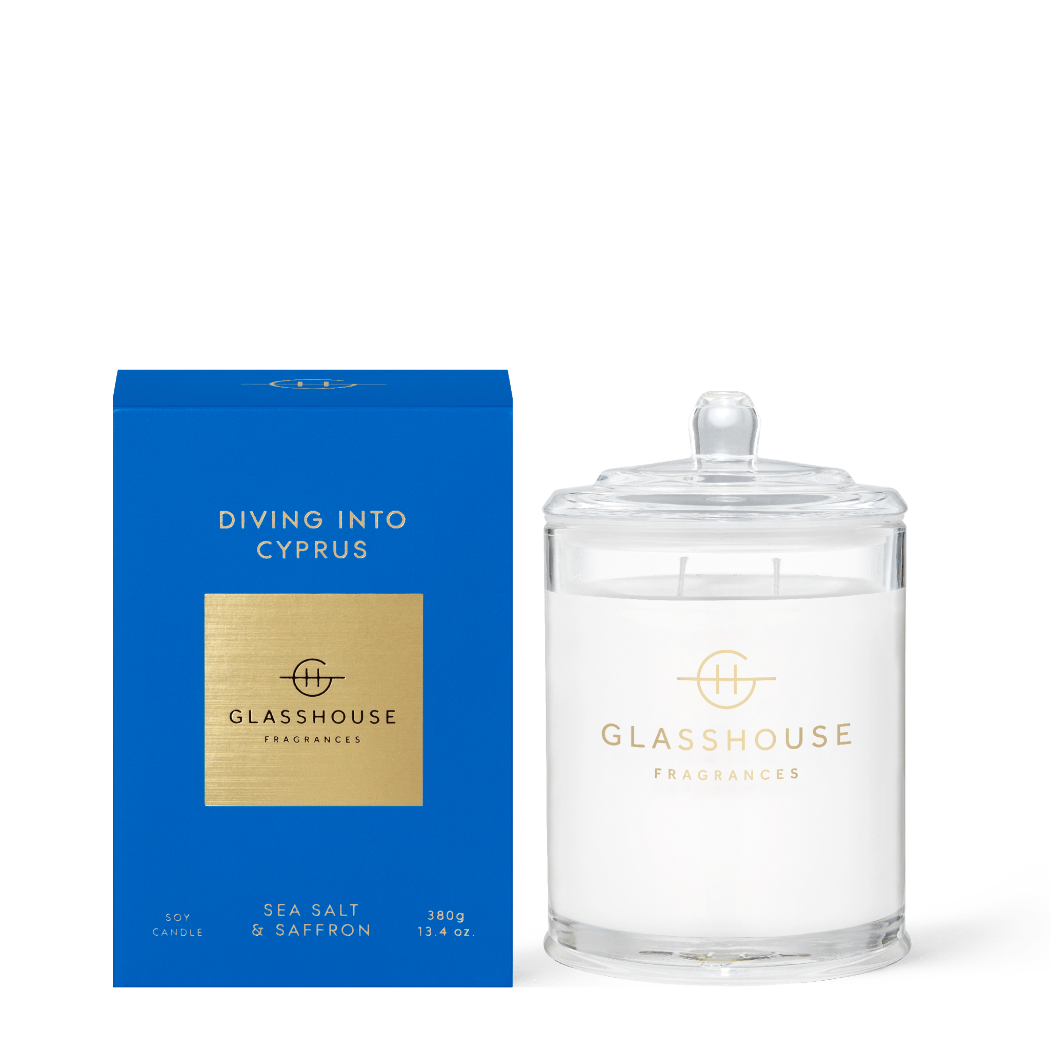 Glasshouse 13.4 oz Candle - Diving Into Cyprus - From Me To You