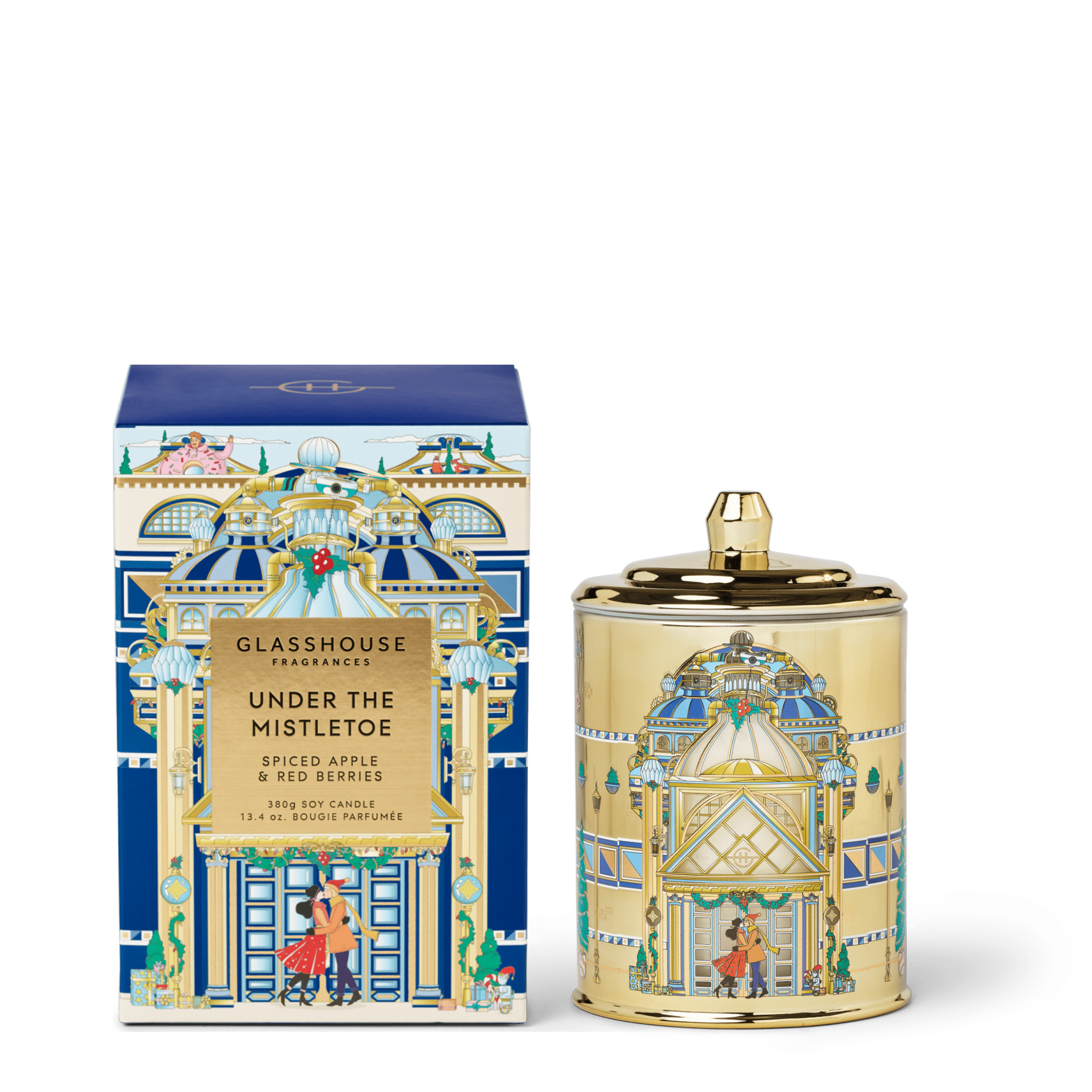 Glasshouse 13.4 oz. Christmas Candle 25 - Under the Mistletoe - From Me To You