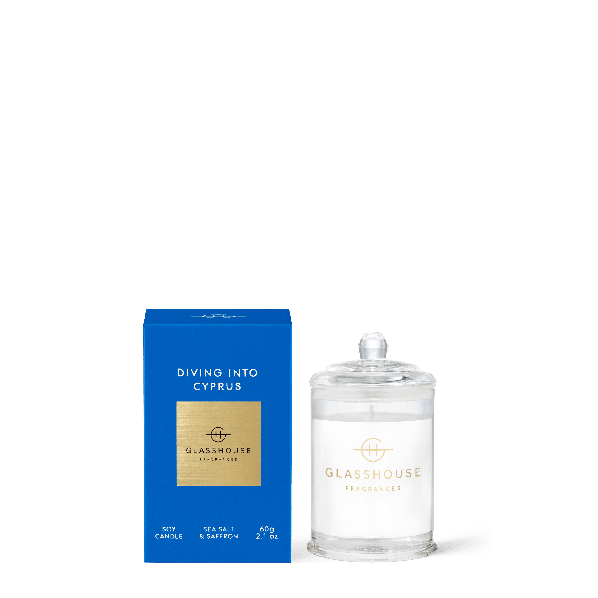 Glasshouse Candle 2.1 oz. - Diving Into Cyprus - From Me To You