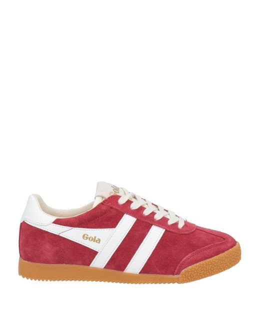 Gola - WOMEN'S GRANDSLAM SUEDE SNEAKERS - RED/OFF WHITE/GUM - From Me To You
