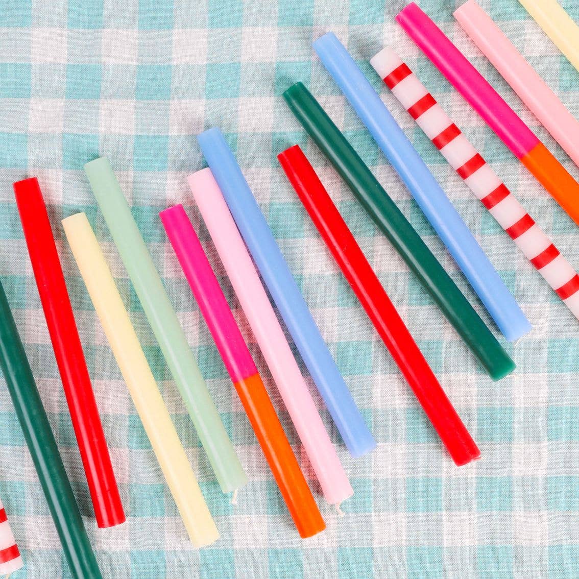 Green Taper Candles | 25 Candles | POS Unit | Christmas | - From Me To You