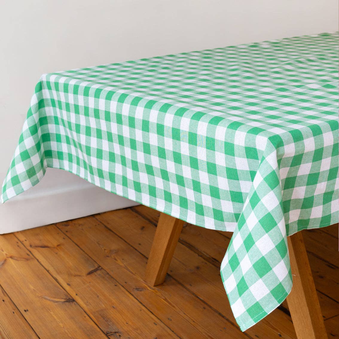 Green & White Gingham Tablecloth | Tableware| - From Me To You