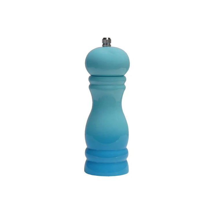 Hazel Mazel 2 - 1/4"Rd x 6 - 1/2"H Rubberwood Salt & Pepper Mill - Aqua - From Me To You