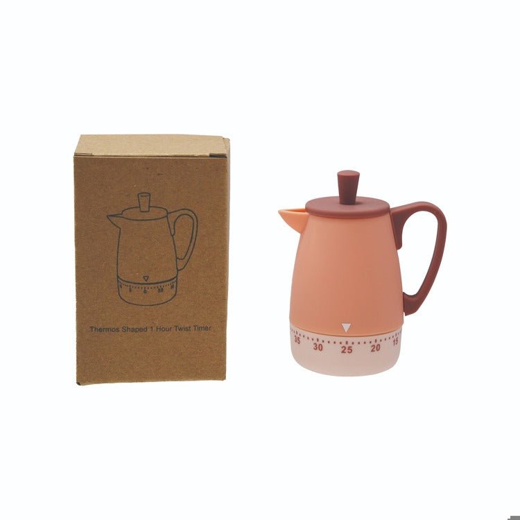 Hazel Mazel 2" Rd x 4"H Plastic Thermos Shaped 1 Hour Twist Timer, Pink & Red - From Me To You