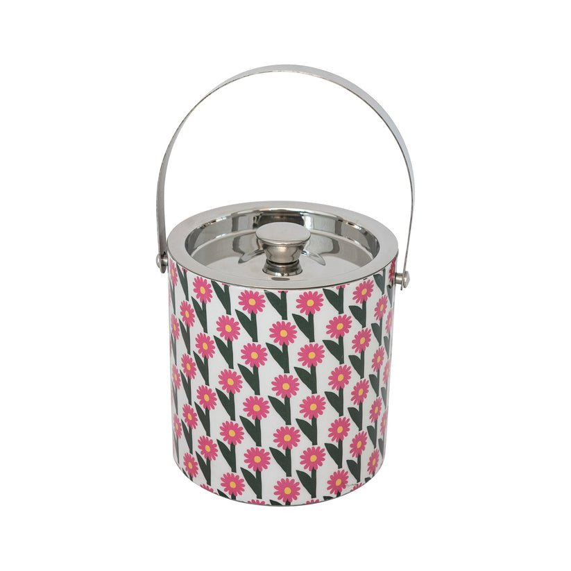 Hazel Mazel Enameled Stainless Steel Ice Bucket with Lid - From Me To You